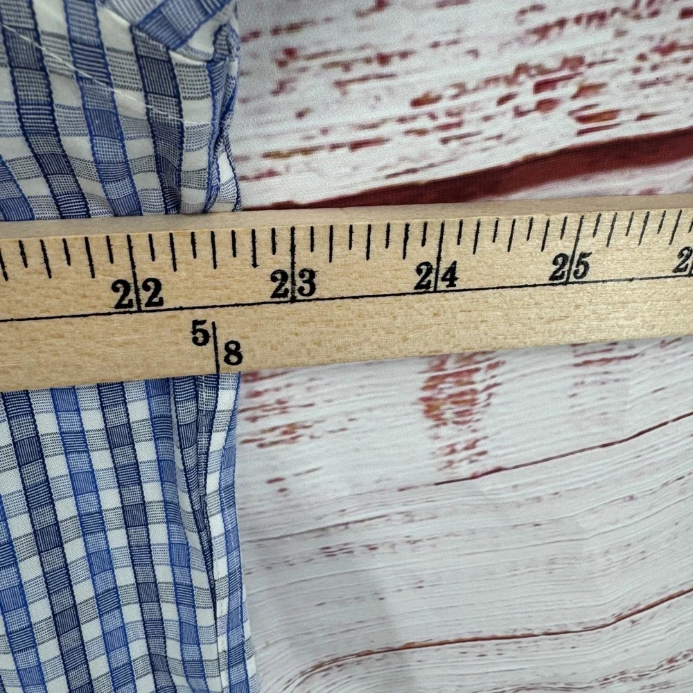 UNTUCKit Shirt Mens Large Blue Gingham Check Wrinkle Free‎ Cotton Button Down